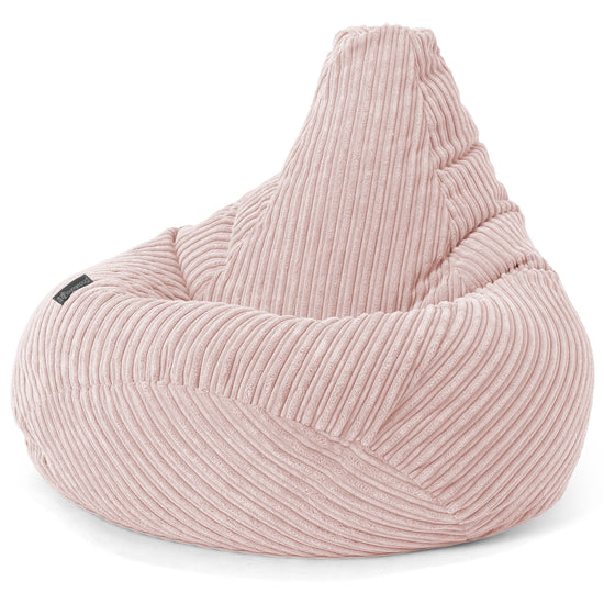 Highback Bean Bag Chair - Cord Blush Pink 02