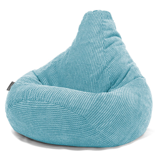 Highback Bean Bag Chair - Pom Pom Aegean Blue 02