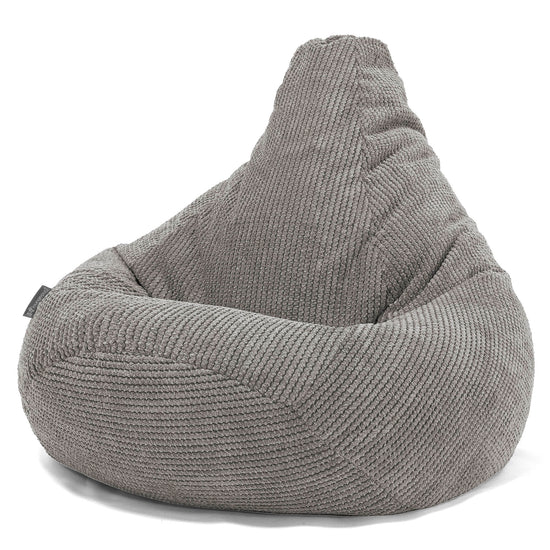 Highback Bean Bag Chair - Pom Pom Charcoal Grey 02
