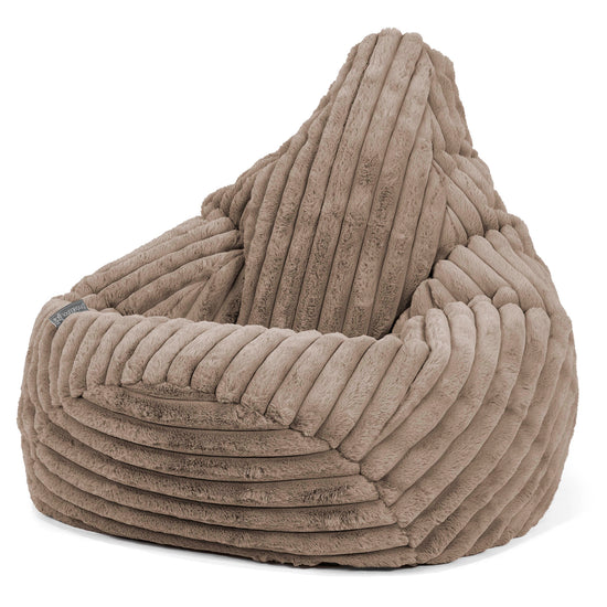 Highback Bean Bag Chair - Ultra Plush Cord Minky 02
