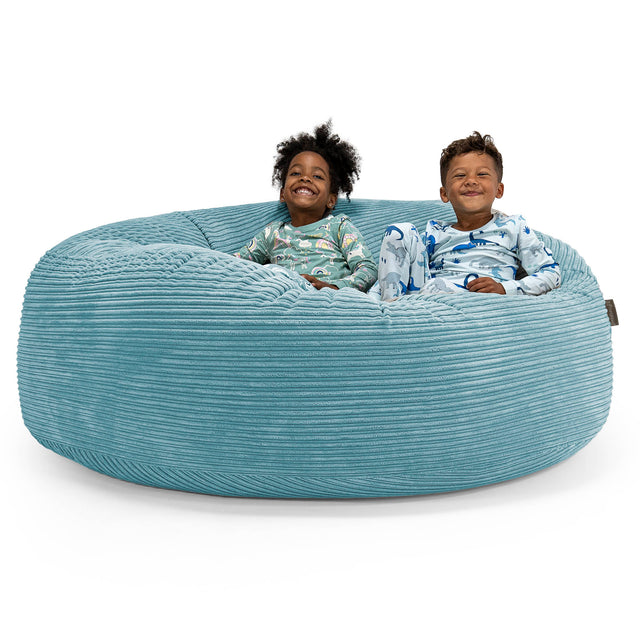 Huge Family Sized Kids' Bean Bag 2-14 yr - Cord Aegean Blue 01