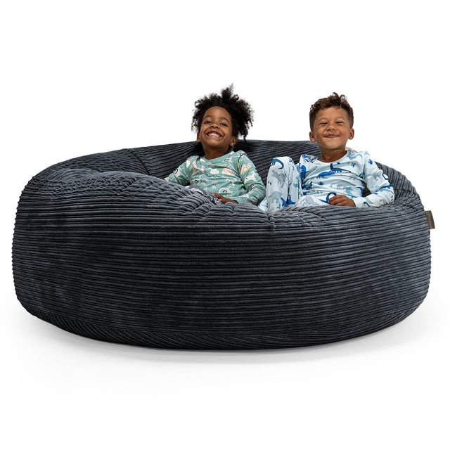 Huge Family Sized Kids' Bean Bag 2-14 yr - Cord Black 01