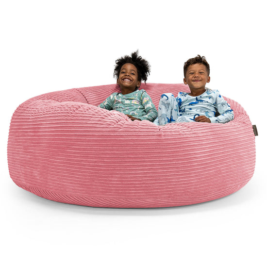 Huge Family Sized Kids' Bean Bag 2-14 yr - Cord Coral Pink 01