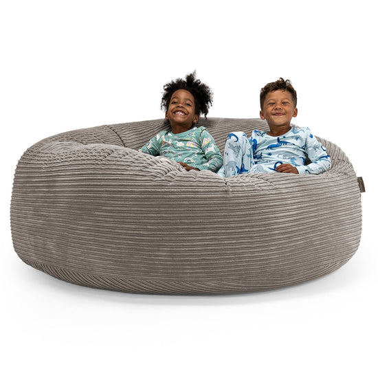 Huge Family Sized Kids' Bean Bag 2-14 yr - Cord Graphite Grey 01
