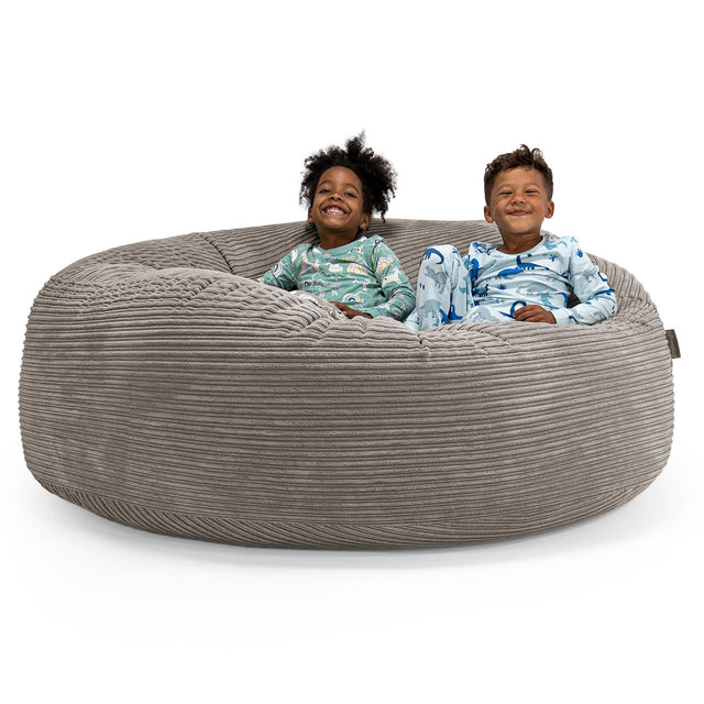 Huge Family Sized Kids' Bean Bag 2-14 yr - Cord Graphite Grey 01
