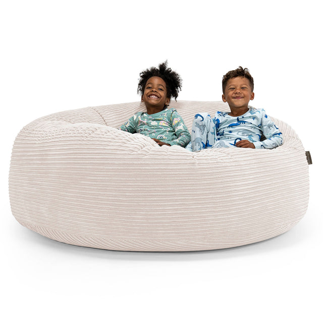 Huge Family Sized Kids' Bean Bag 2-14 yr - Cord Ivory 01