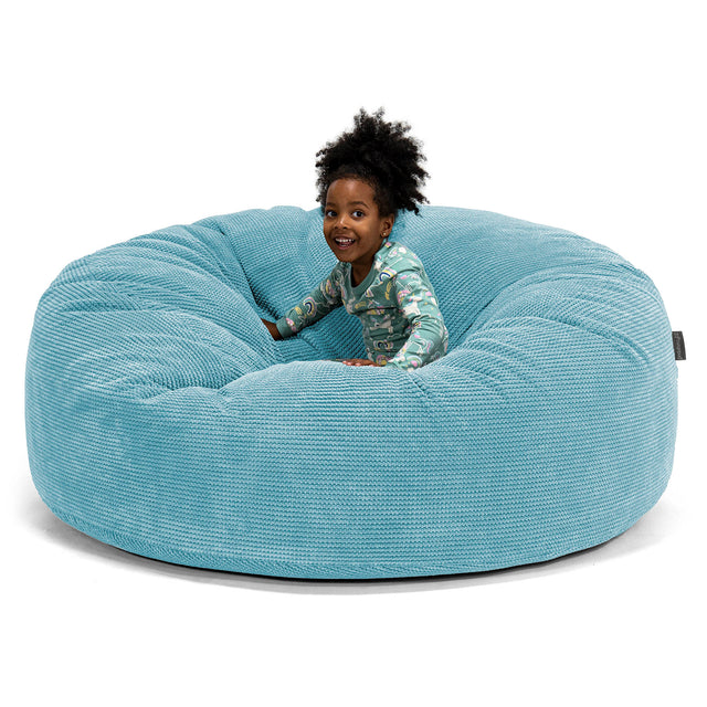 Huge Family Sized Kids' Bean Bag 2-14 yr - Pom Pom Aegean 01