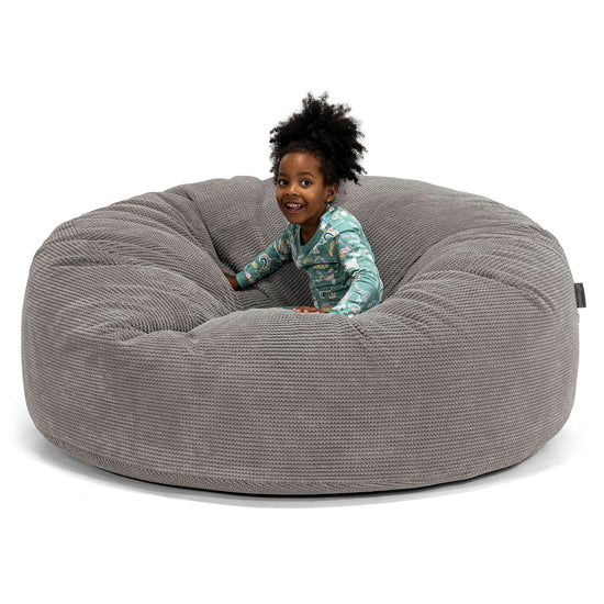 Huge Family Sized Kids' Bean Bag 2-14 yr - Pom Pom Charcoal 01