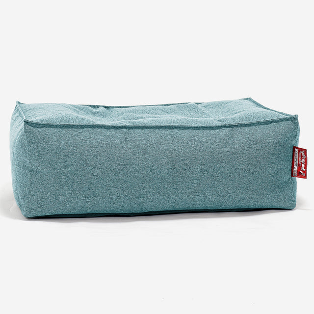 CloudSac 100 Memory Foam Footstool - Interalli Wool Aqua 01
