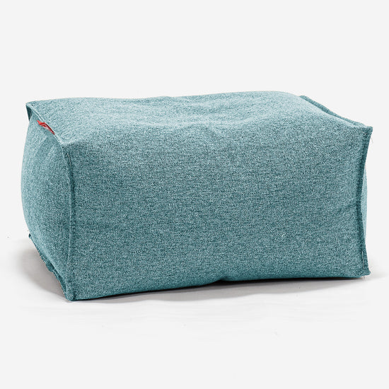 Small Footstool - Interalli Wool Aqua 01