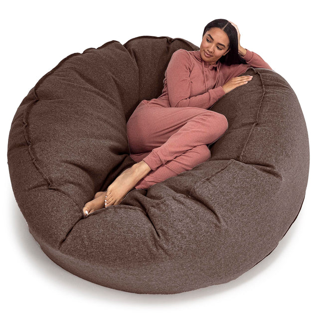 Mega Mammoth Bean Bag Sofa - Interalli Wool Brown 01