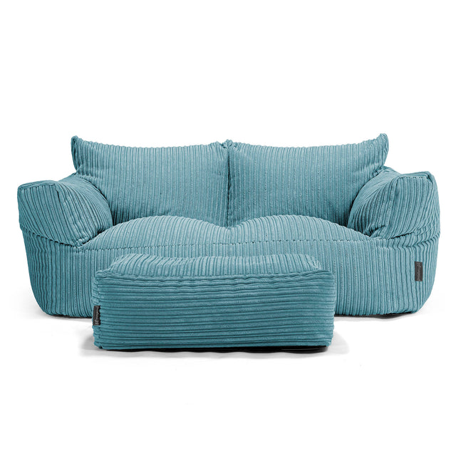Josephine Sofa Bean Bag - Cord Aegean Blue 02