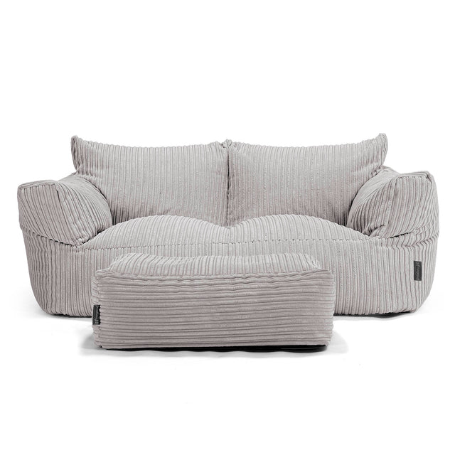 Josephine Sofa Bean Bag - Cord Aluminium Silver 02