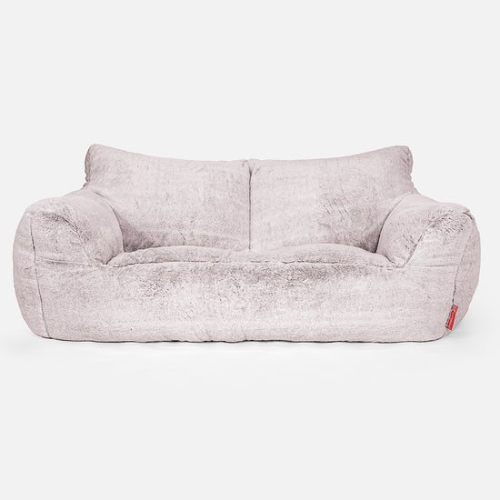 Josephine Sofa Bean Bag - Fluffy Faux Fur Rabbit Dusty Pink 01