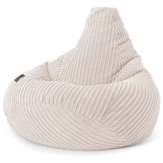 Children's Gaming Bean Bag Chair 6-14 yr - Cord Ivory 03