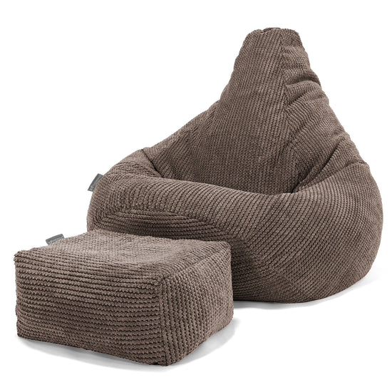Children's Gaming Bean Bag Chair 6-14 yr - Pom Pom Chocolate 03