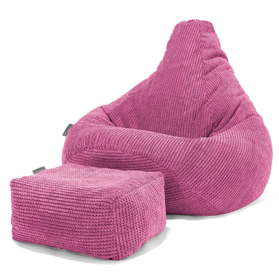 Children's Gaming Bean Bag Chair 6-14 yr - Pom Pom Pink 03