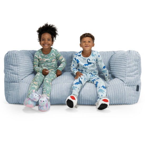 Kids' Giant Albert Sofa 2 Seater 2-14 yr - Cord Baby Blue 01