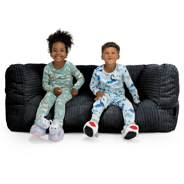 Kids' Giant Albert Sofa 2 Seater 2-14 yr - Cord Black 01