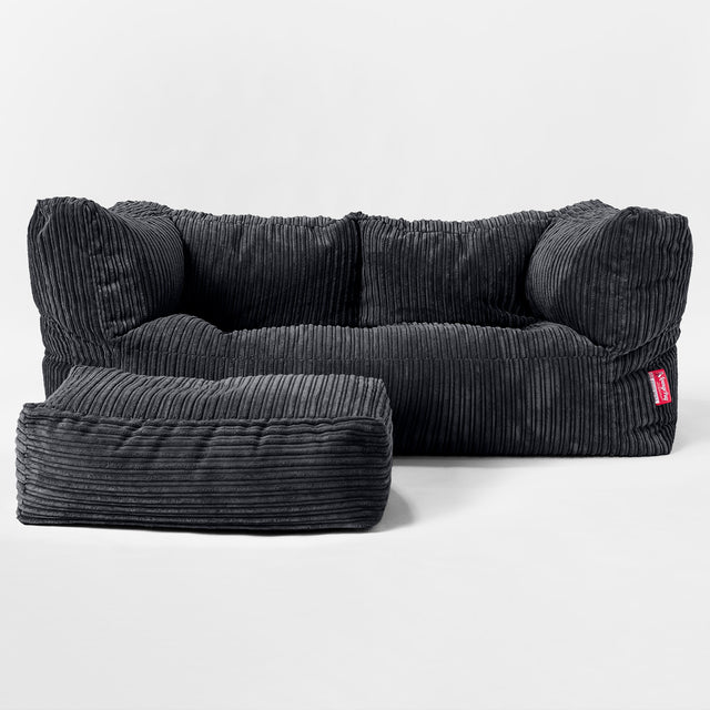 Kids' Giant Albert Sofa 2 Seater 2-14 yr - Cord Black 02
