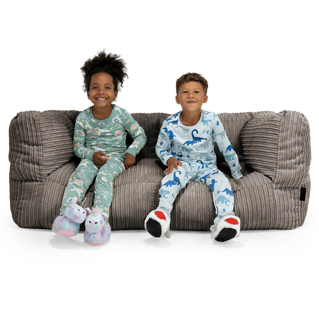 Kids' Giant Albert Sofa 2 Seater 2-14 yr - Cord Graphite Grey 01
