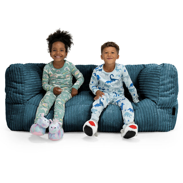 Kids' Giant Albert Sofa 2 Seater 2-14 yr - Cord Navy Blue 01