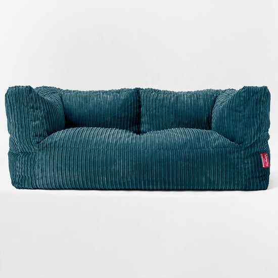 Kids' Giant Albert Sofa 2 Seater 2-14 yr - Cord Teal Blue 03