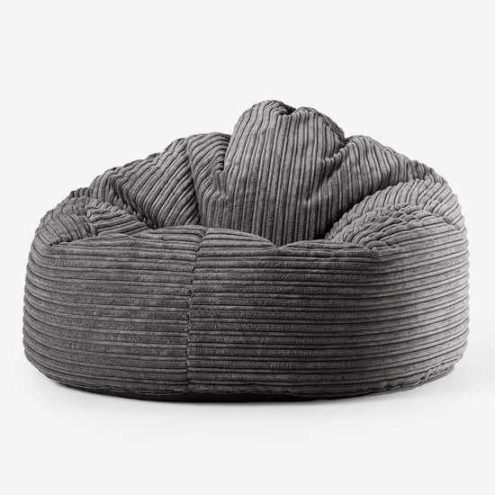 Kids' Giant Snuggle Bean Bag 3-8 yr - Cord Graphite Grey 02