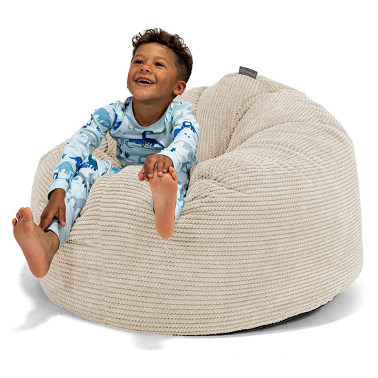 Kids' Giant Snuggle Bean Bag 3-8 yr - Pom Pom Ivory 01