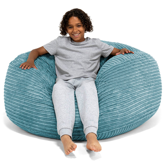 Ultra Comfy Kids' Super Sized Bean Bag 6-14 yr - Cord Aegean Blue 01