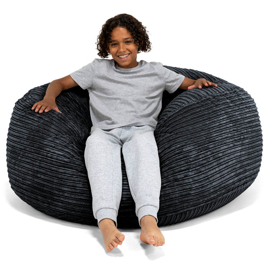 Ultra Comfy Kids' Super Sized Bean Bag 6-14 yr - Cord Black 01