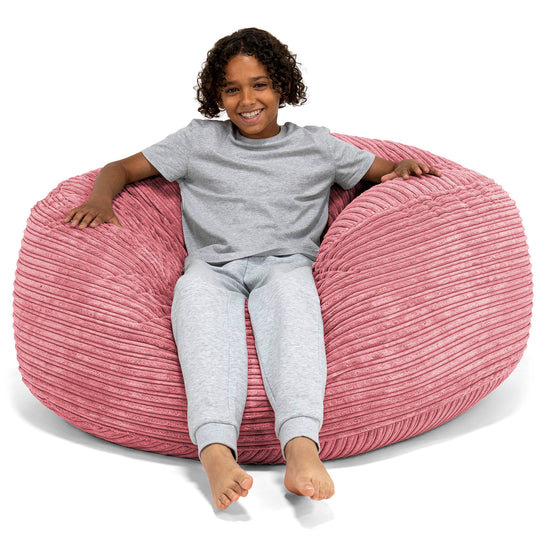 Ultra Comfy Kids' Super Sized Bean Bag 6-14 yr - Cord Coral Pink 01