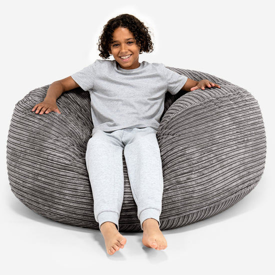 Ultra Comfy Kids' Super Sized Bean Bag 6-14 yr - Cord Graphite Grey 01