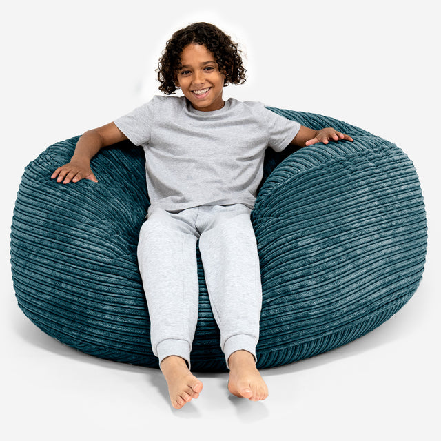Ultra Comfy Kids' Super Sized Bean Bag 6-14 yr - Cord Teal Blue 01