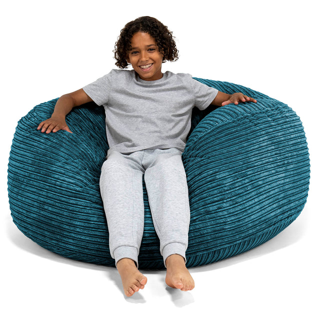 Ultra Comfy Kids' Super Sized Bean Bag 6-14 yr - Cord Teal Blue 01