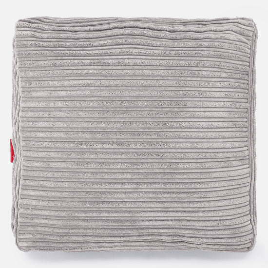 Large Floor Cushion - Cord Aluminium Silver 03
