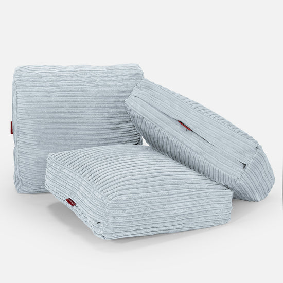 Large Floor Cushion - Cord Baby Blue 04
