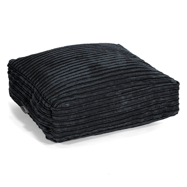 Large Floor Cushion - Cord Black 01