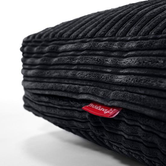 Large Floor Cushion - Cord Black 02
