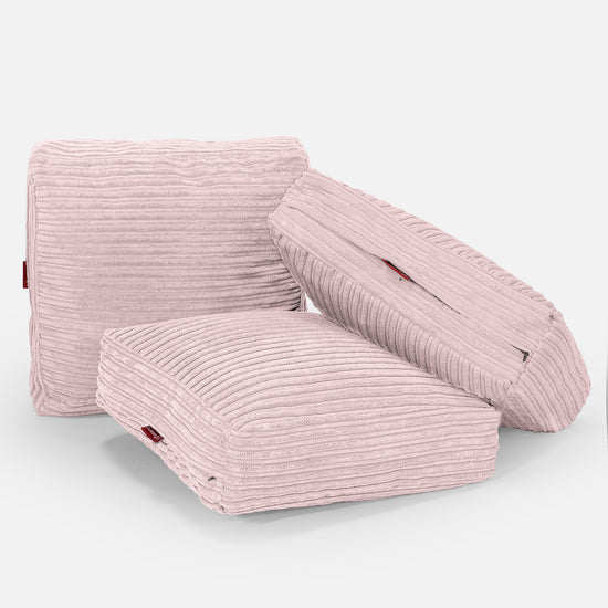 Large Floor Cushion - Cord Blush Pink 04