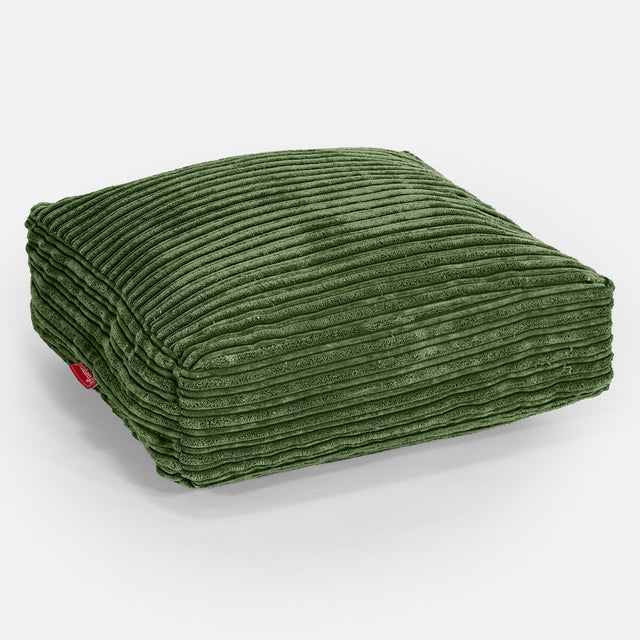 Large Floor Cushion - Cord Forest Green 01