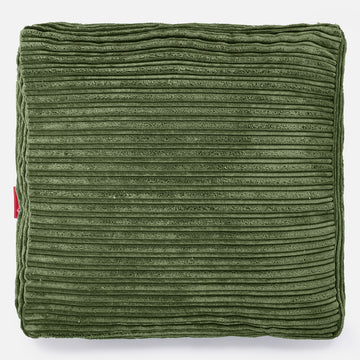 Large Floor Cushion - Cord Forest Green 03