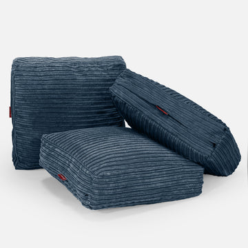 Large Floor Cushion - Cord Navy Blue 04