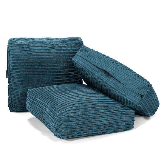 Large Floor Cushion - Cord Navy Blue 04