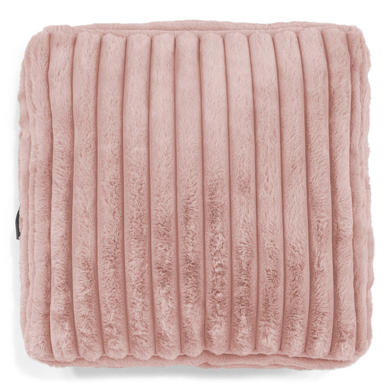 Large Floor Cushion - Ultra Plush Cord Dusty Pink 02