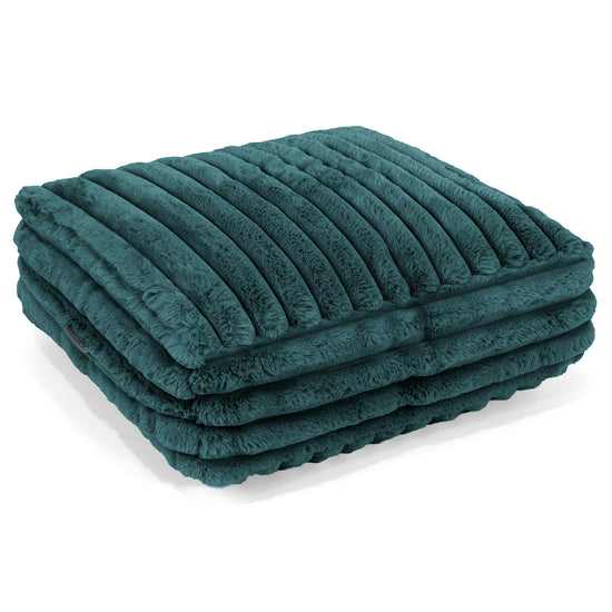 Large Floor Cushion - Ultra Plush Cord Teal 01