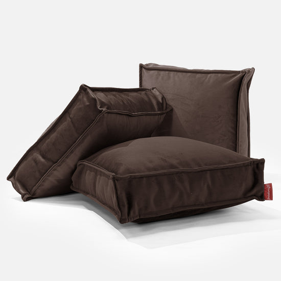 Large Floor Cushion - Velvet Espresso 03