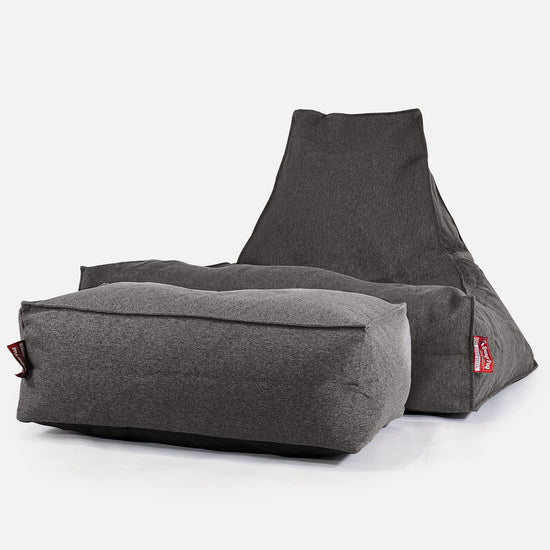 Lounger Beanbag - Interalli Wool Grey 02