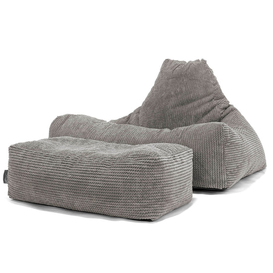 Lounger Beanbag - Pom Pom Charcoal Grey 02