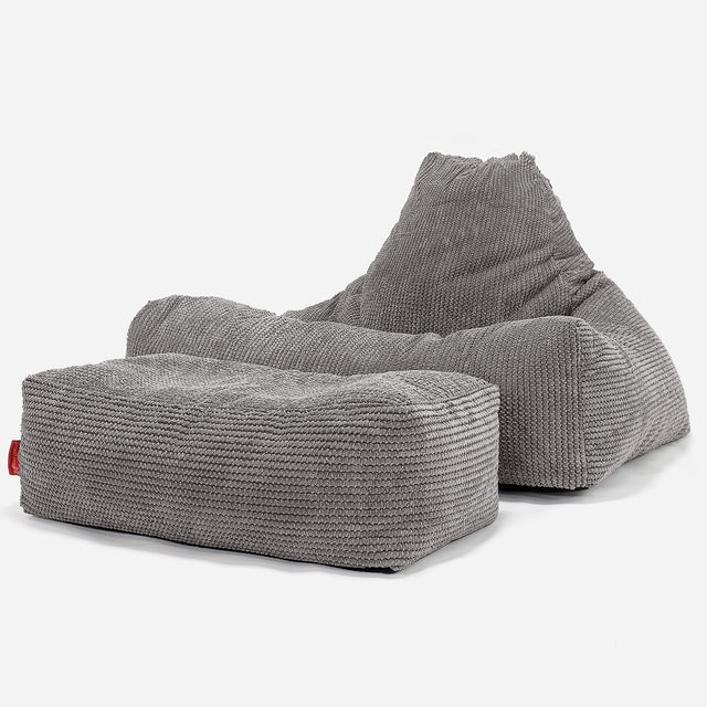 Lounger Beanbag - Pom Pom Charcoal Grey 02